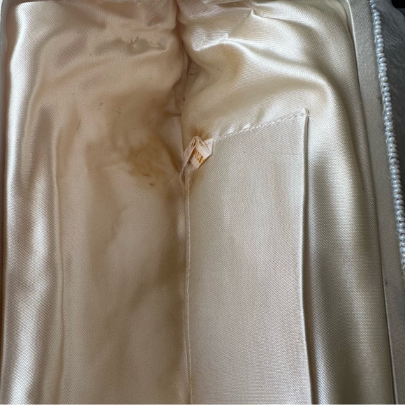 Vintage Satin Lined Seed Bead Evening Bag Clutch Purse AS IS - Picture 5 of 9